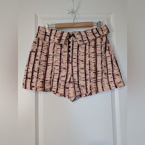 Ulla Johnson Women’s Kase Foldover Denim Shorts Blush Tie-Dye Size 8